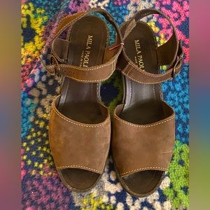 NEW- Chunky Leather Sandal- Sz 11- Brown
